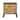 2 Drawers Wooden Nightstand with Metal Pull Handles in Natural Pine and Weathered Brown