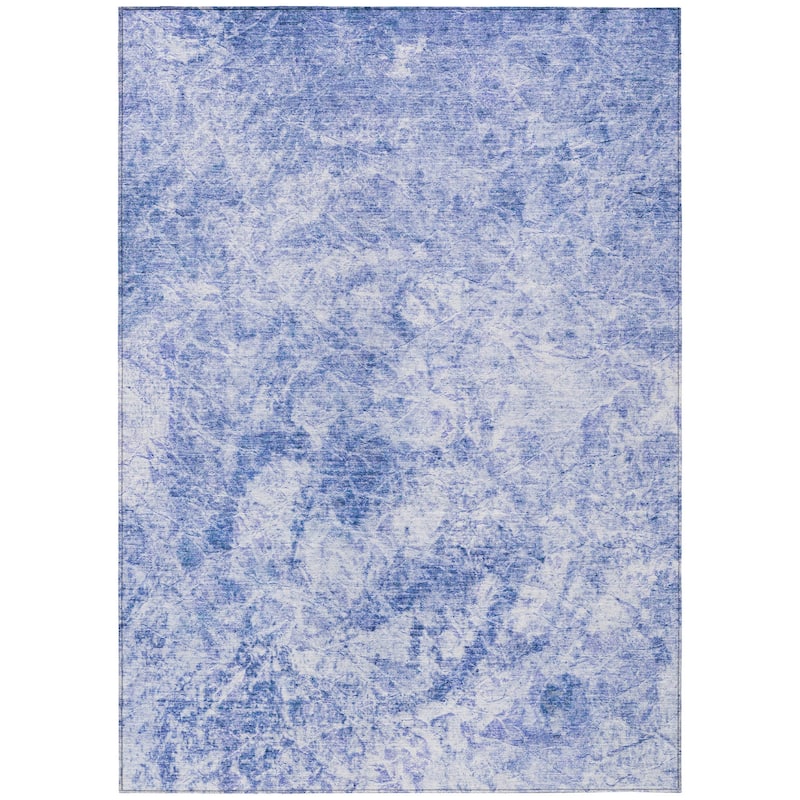 Machine Washable Indoor/ Outdoor Abstract Solid Chantille Rug