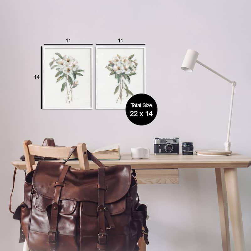 Stupell Wild Spring Flower Bundles Framed Giclee Art Design By Sally Swatland (Set of 2)