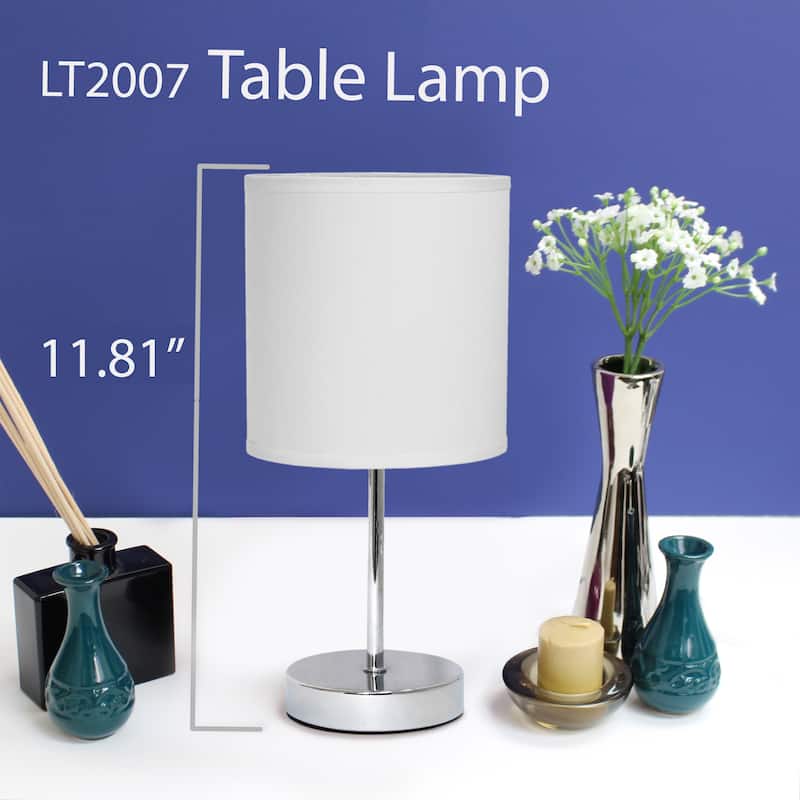 Simple Designs 11.81" Basic Mini Table Lamp with Feit LED Bulb Included - 11.81