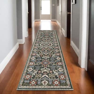 HomeRootsFloral Traditional Runner Area Rug