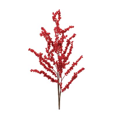 Clustered Berry Artificial Christmas Twig Sprays - 28.5" - Red - Set of 6
