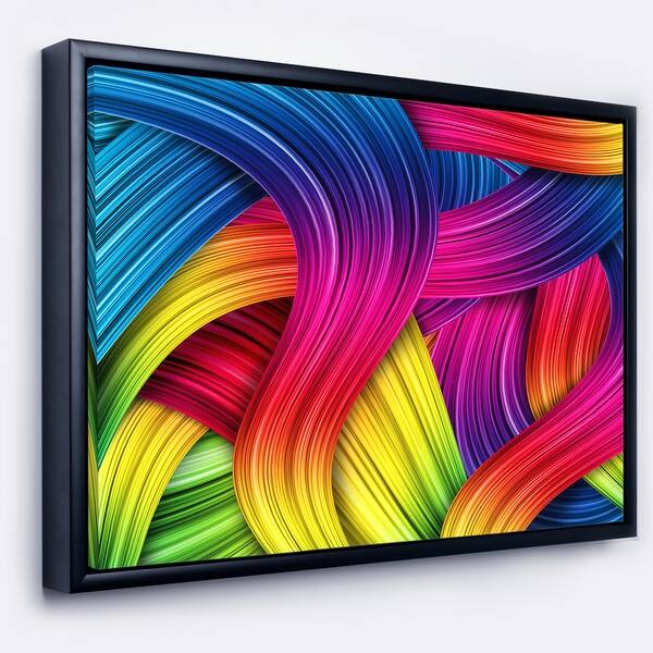Shop Designart 3d Rainbow Art Abstract Framed Canvas Artwork