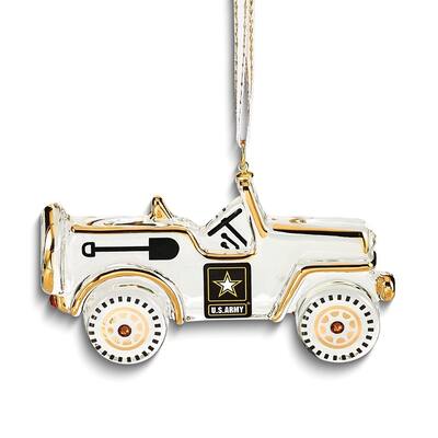 Curata Us Army Logo Utility Vehicle Ornament