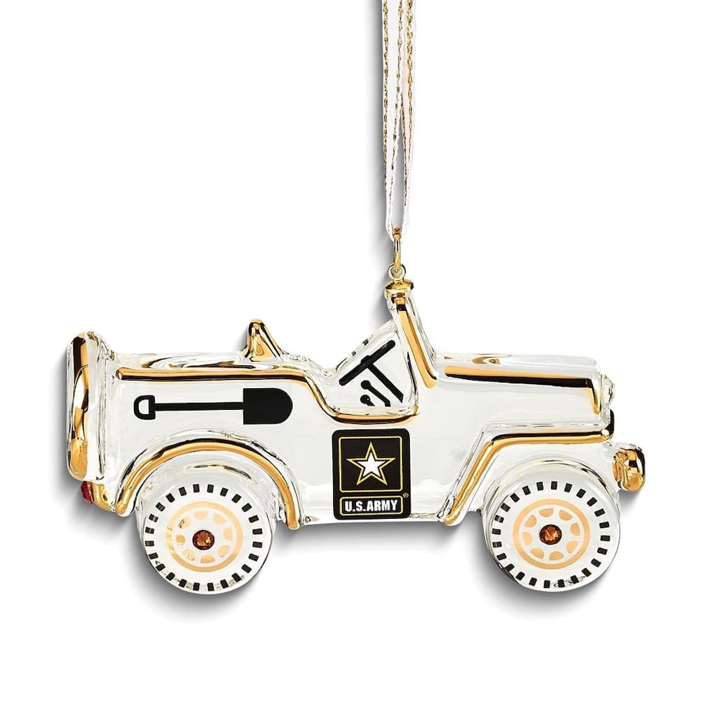Curata Us Army Logo Utility Vehicle Ornament