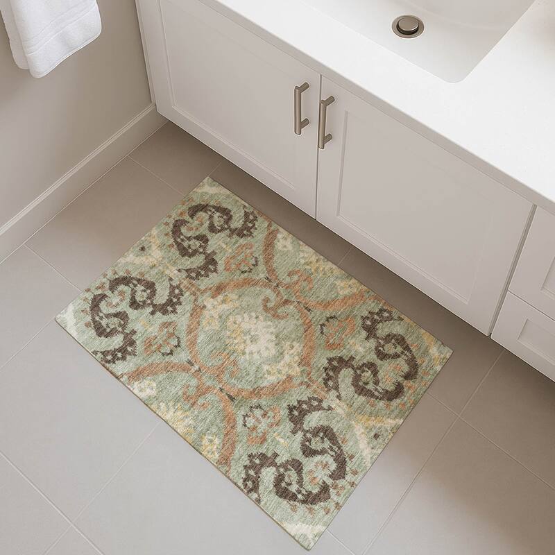 Machine Washable Indoor/ Outdoor Global Empire Chantille Rug