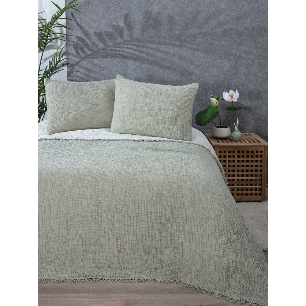 Sussexhome Soft Turkish Cotton Muslin Bed Shams, 2 Pieces Shams