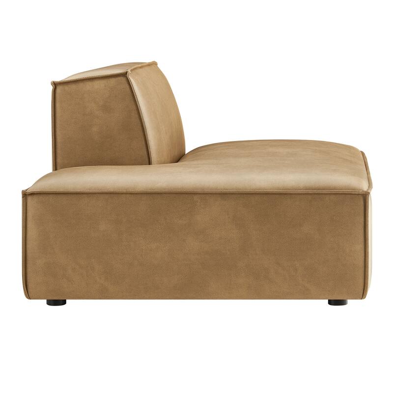 Restore Vegan Leather Left-Facing Armless Modular Chaise