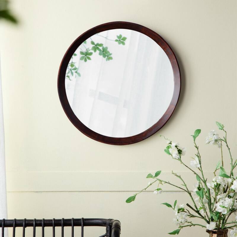 Round wall mirror for living room