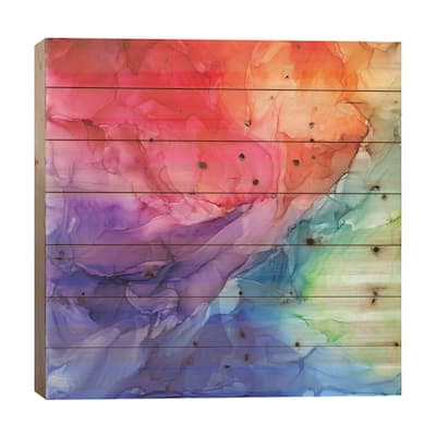Roygbiv Print On Wood by Elizabeth Karlson - Multi-Color