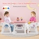 preview thumbnail 13 of 28, Costway 3-Piece Kids Table and Chair Set Toddler Activity Study Desk - See Details