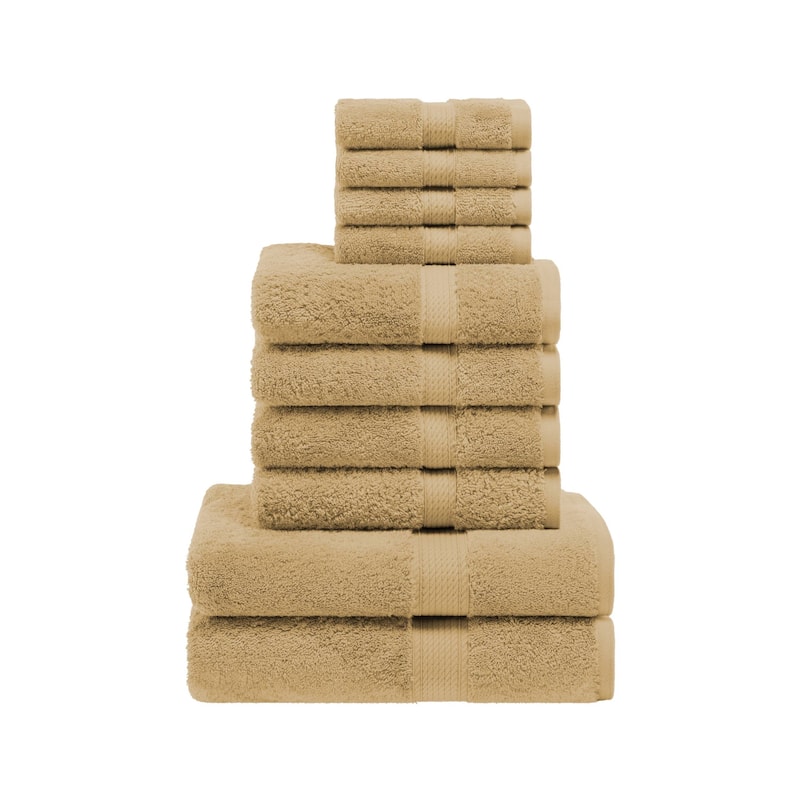 Superior Egyptian Cotton Pile Heavyweight 10-Piece Towel Set