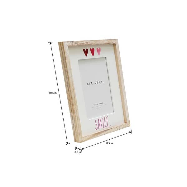 Rae Dunn Rustic Wood Picture Frame - "SMILE"