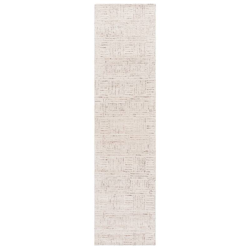 SAFAVIEH Handmade Ebony Daniella Modern & Contemporary Wool Rug - 2'3" x 9' Runner - Ivory/Brown