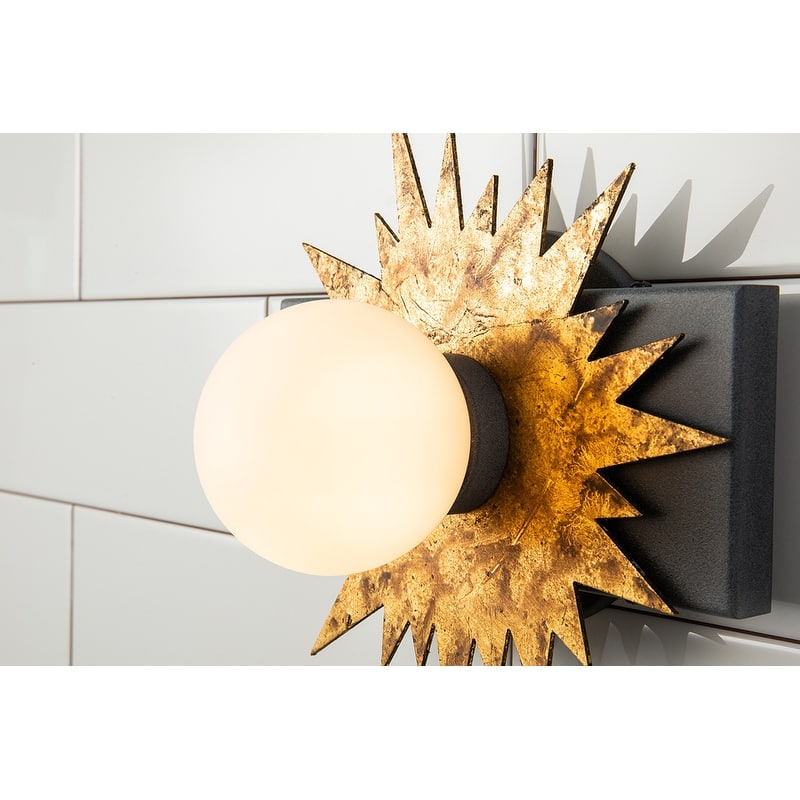 Sun Gold and Zinc 1-Lt Wall Sconce