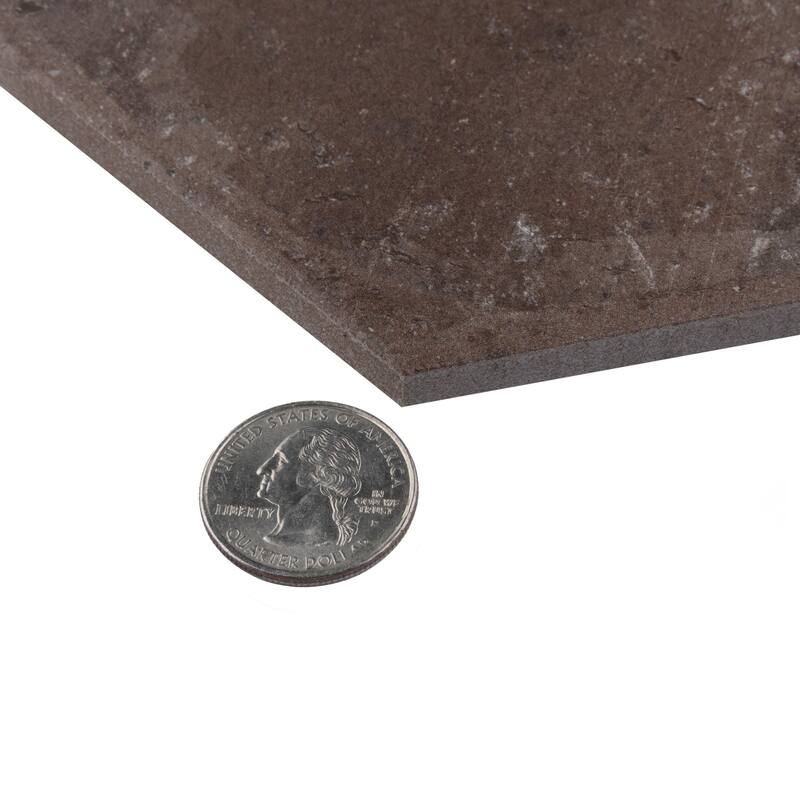Merola Tile Brickyard Hex Red 8-1/2" x 9-7/8" Porcelain Floor and Wall Tile