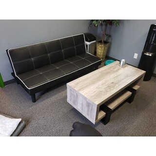 Industrial Grey Driftwood Open Coffee Table - 47.25" x 23.50" x 19.25"