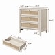 preview thumbnail 15 of 37, Set of 2 Farmhouse Style Nightstands with 3 Drawers