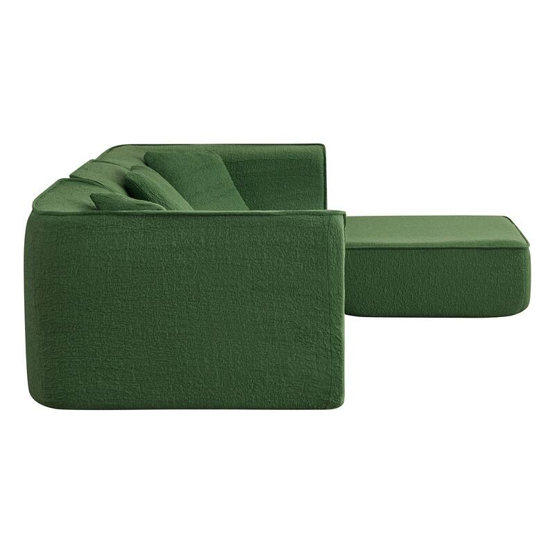 Spruce & Spring Compressed Modular Sectional Boneless Sofa for Living Room