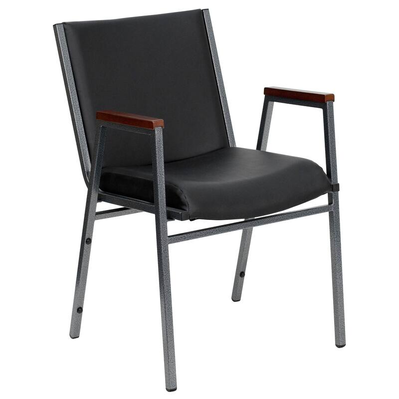 Heavy Duty Stack Chair with Arms - 21"D x 21"W x 31"H
