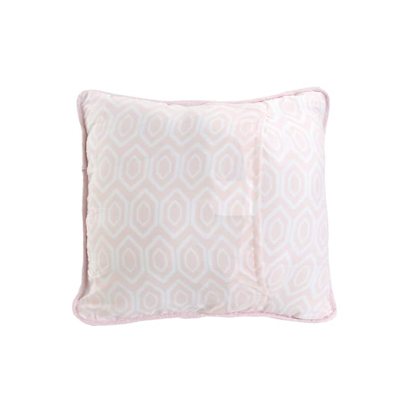 Cozy Line Pretty in Pink Stripped Ruffle Cotton Square Décor Throw Pillow