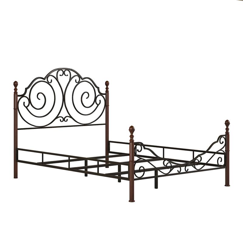 LeAnn Graceful Scroll Bronze Finish Iron Bed by iNSPIRE Q Classic