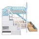 preview thumbnail 33 of 46, Castle Bunk Bed with Slide & Storage Stairs, Wooden Storage Bedframe