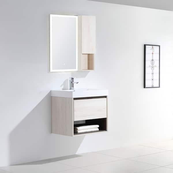 slide 2 of 13, Laila 24" Single Bathroom Vanity Set Off White