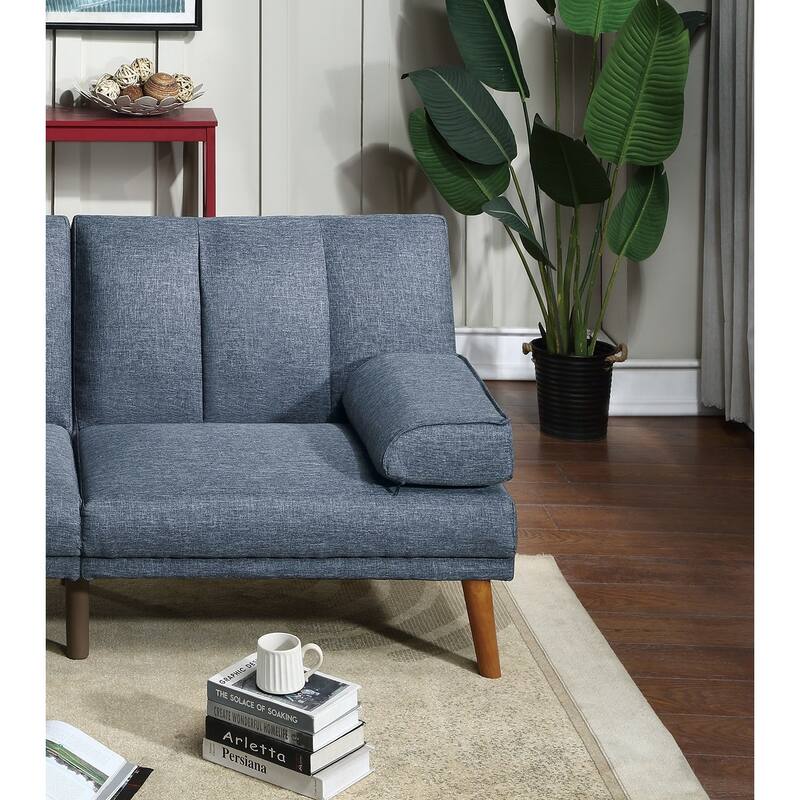 Adjustable Convertible Sofa with Extra Cushion - Navy Chaise Lounge and Sleeper Sofa