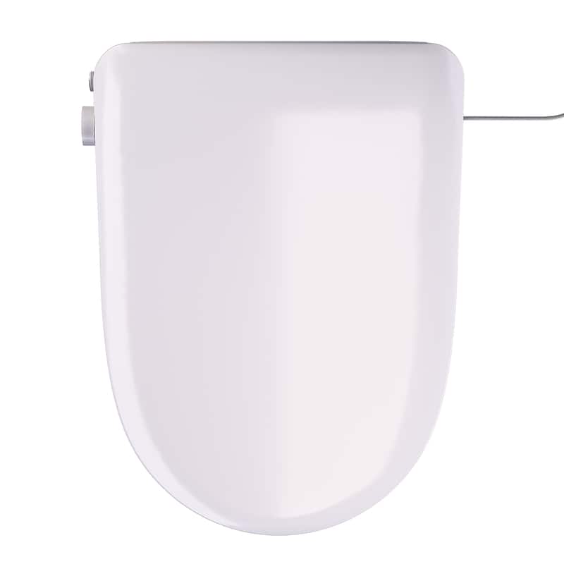 Smart Bidet Seat with Heated Seat, Warm Water, Rear and Lady Wash, Air Dryer, Self Cleaning Nozzle, and Wireless Remote - White