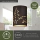preview thumbnail 4 of 6, Katmai 2 Light Bronze Gold Rustic Bear Tree Flush Wall Sconce - 5-in W x 11-in H x 8-in D