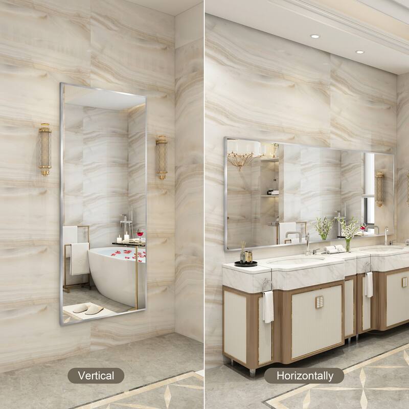 QuivaraView Wall Mounted Aluminum Frame Bathroom Vanity Mirror