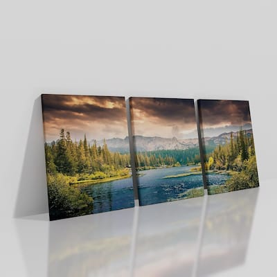 Lake Landscape Canvas Wall Art
