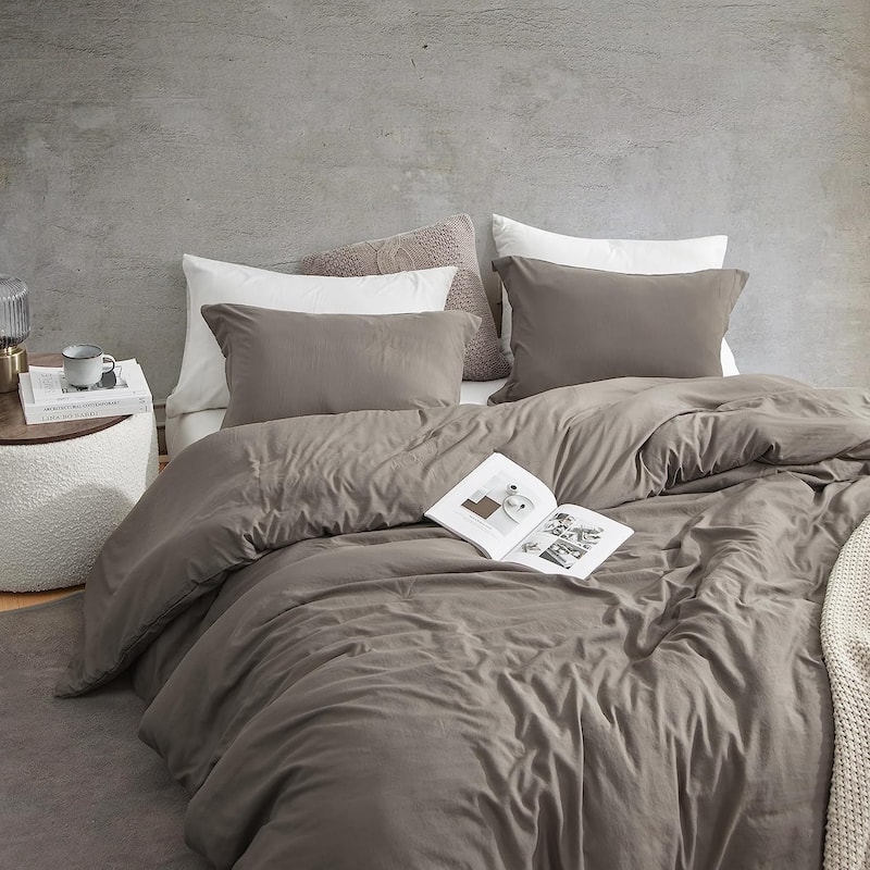 Natural Loft® Oversized Comforter - Dark Brown