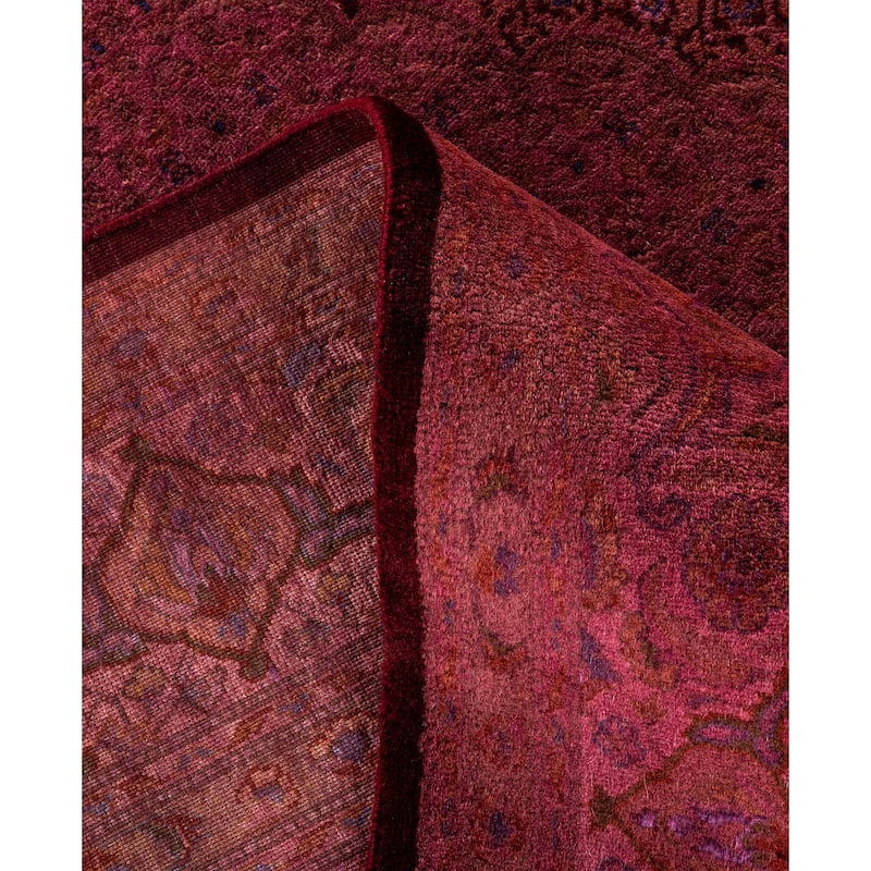Overdyed One-of-a-Kind Hand-Knotted Area Rug - Pink - 6' 7" x 9' 8"