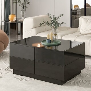 ON-TREND Extendable Coffee Table with 4 Drawers - Bed Bath & Beyond ...