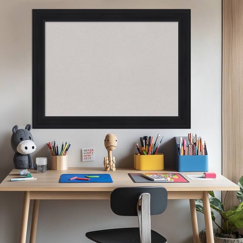Abbey Black Framed Cork Board - Bulletin Board, Organization Board, Pin Board