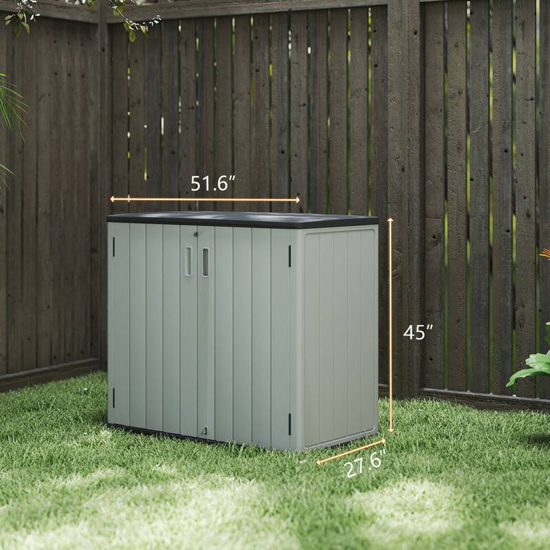 45-880 Gal. Outdoor Resin Deck Box Storage Shed for Garden,Patios,Backyards,Tools