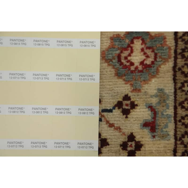 Hand Knotted Oriental 100% Wool Carpet Traditional Floral Navy Blue & Blues Ziegler Runner Rug - 11' 6'' X 3' 0''