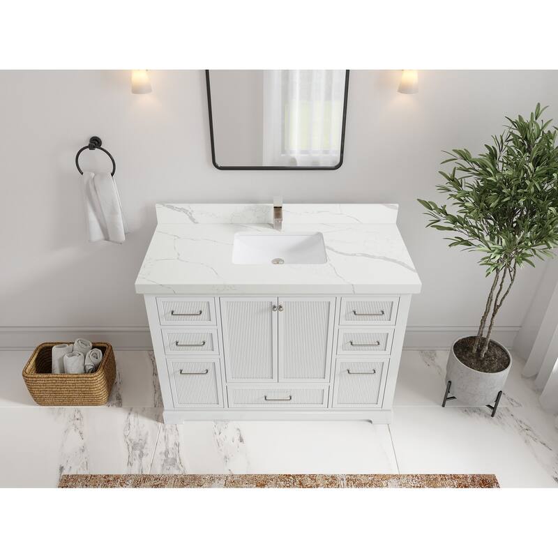 Willow Collections 48 in. W x 22 in. D Alys Single Sink Bathroom Vanity with Countertop