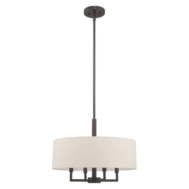 Livex Lighting 4-light Drum Shade Pendant Chandelier, 42604