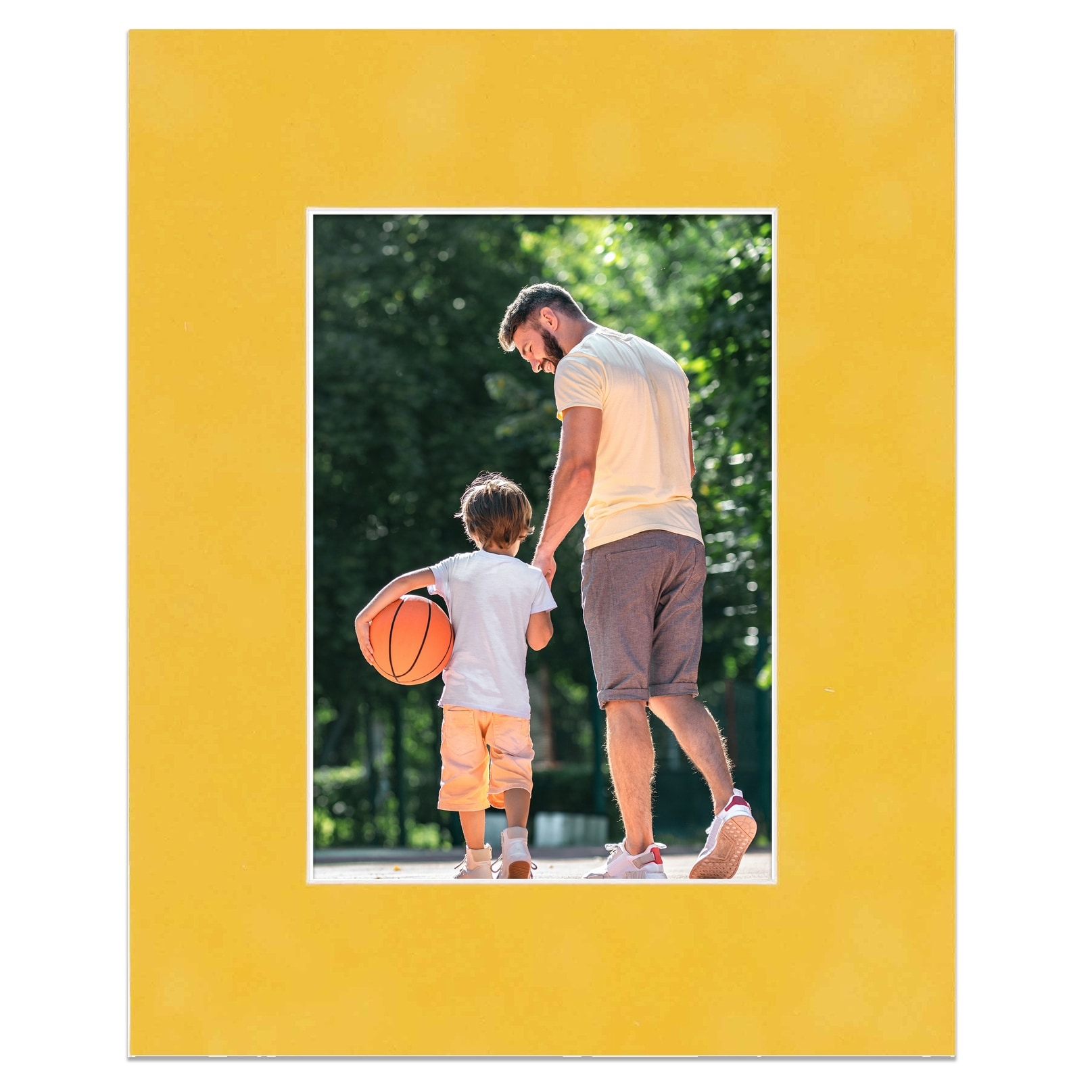 8x10 Mat for 5x7 Photo - Precut Sunrise Yellow Suede Picture Matboard for  Frames Measuring 8 x 10 Inches - Bevel Cut Matte to Display Art Measuring 5
