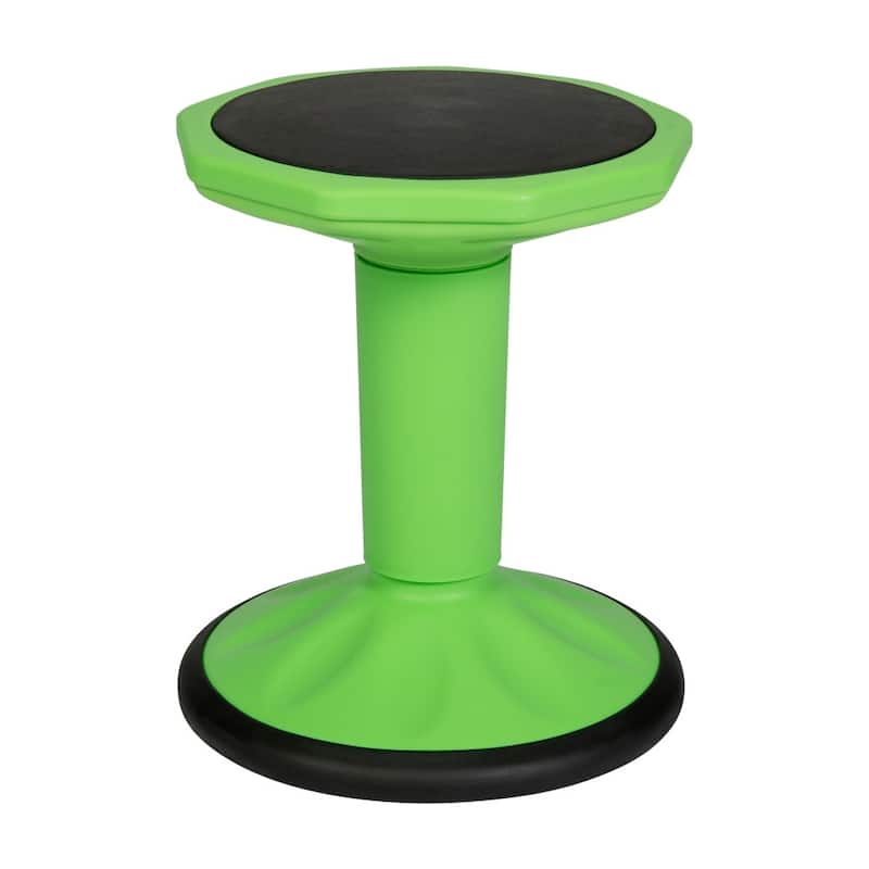 Commercial Fixed Height Collaborative Wobble Stool - 12.75"W x 12.75"D x 16"H - Green