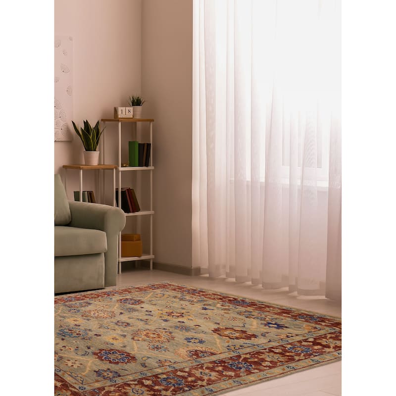 ECARPETGALLERY Hand-knotted Jules Serapi Grey Wool Rug - 8'0 x 9'10