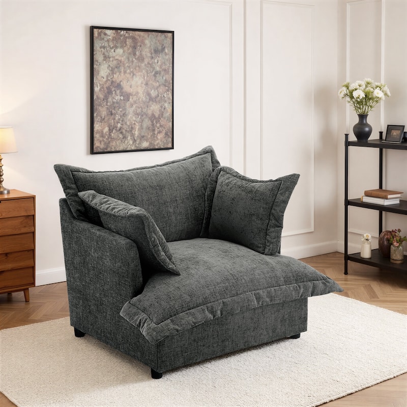 Double Layer Cushion Comfy Cloud Modular Sectional Sofa Couch Ottoman