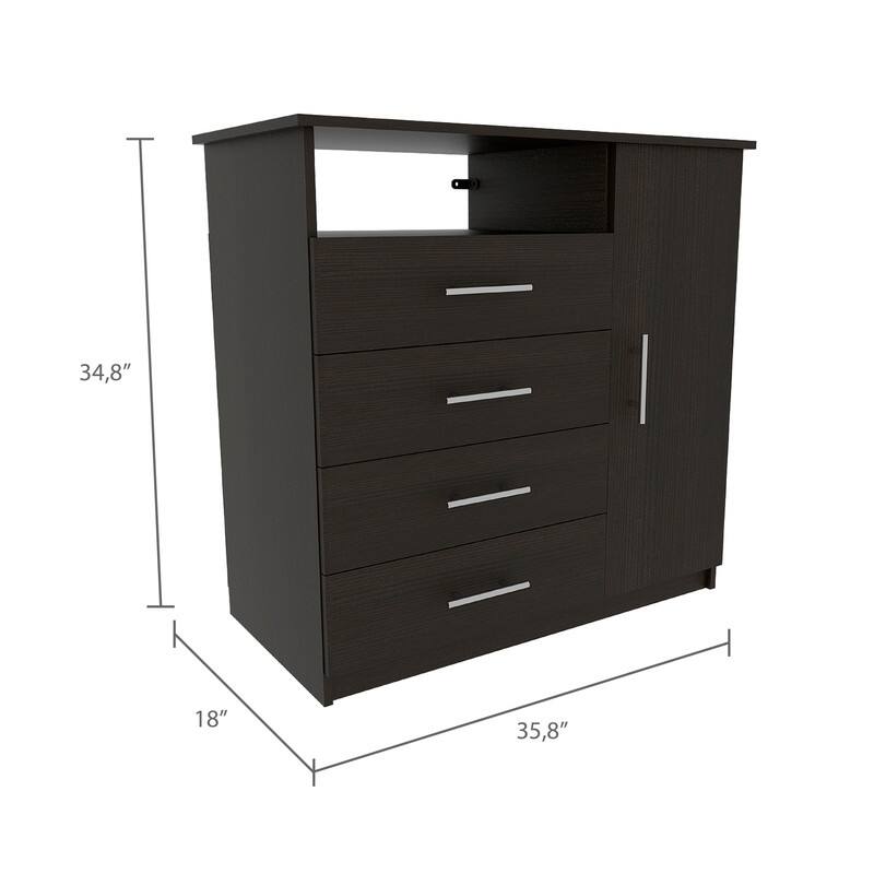 Solon 3 Piece Bedroom Set, Rioja 4 Drawer Dresser + 2 Omaha Nightstands
