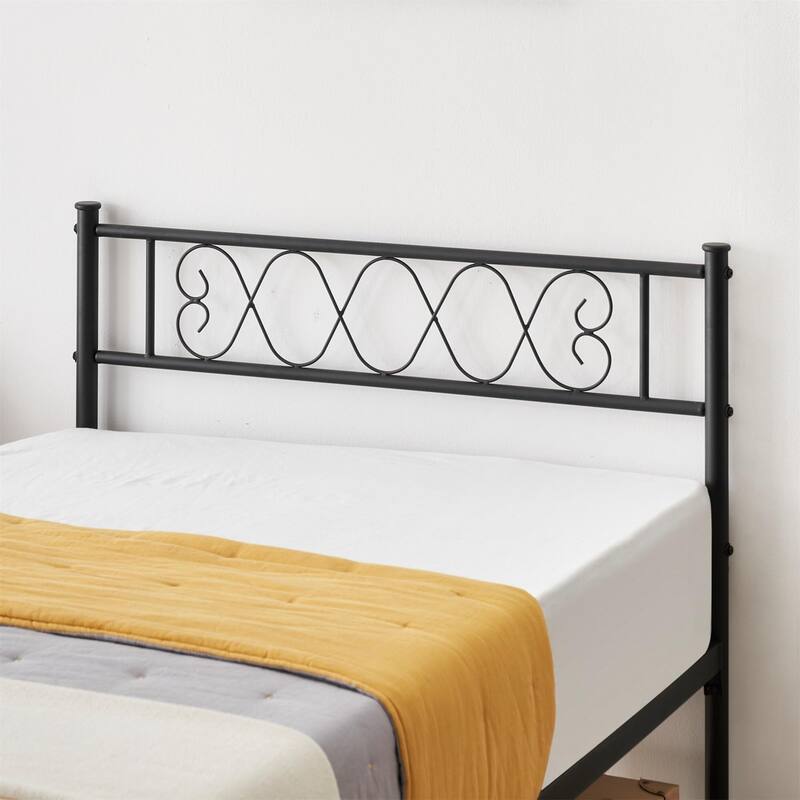 Bed Frame with Headboard and Footboard for Girls and Boys