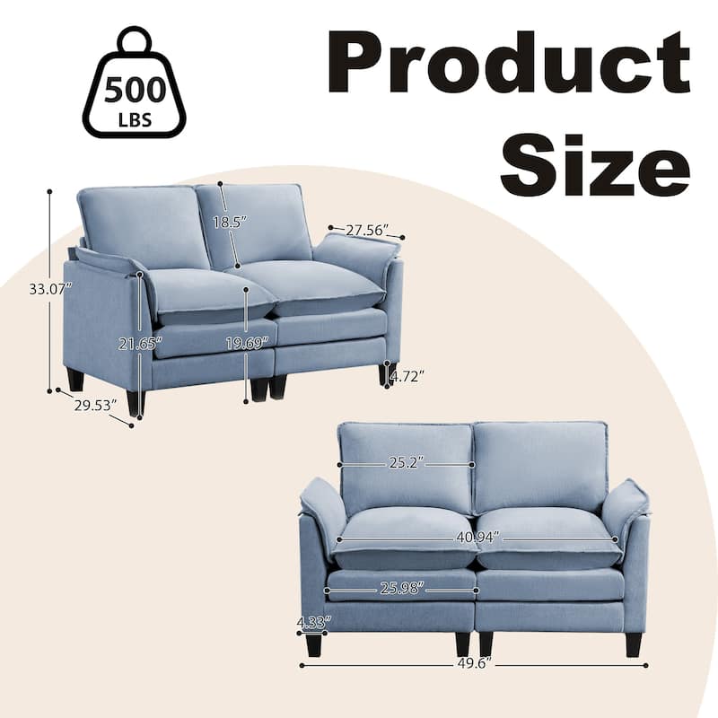 Luxury 2-Seat Sofa – Cloud-Like Comfort, Sturdy Design – For Living Rooms & Offices