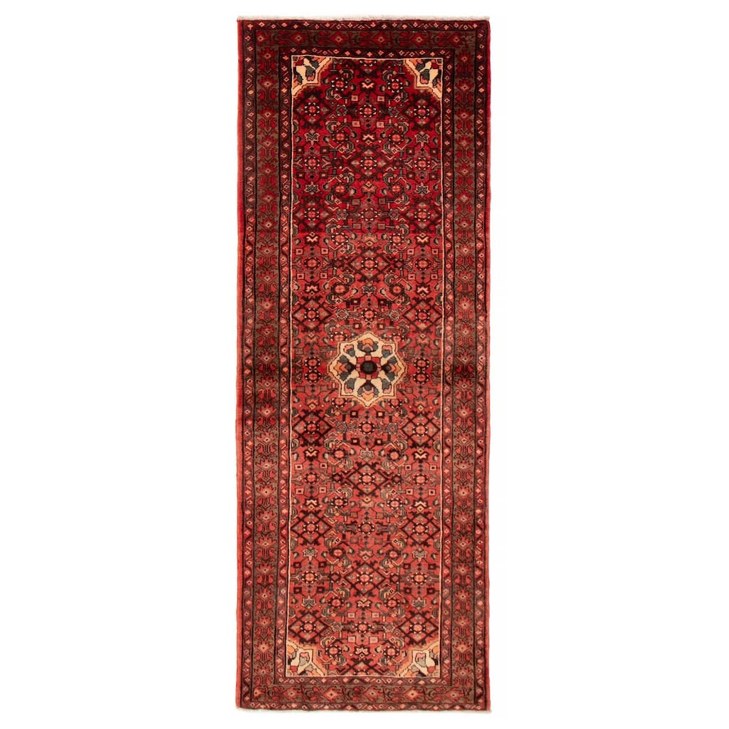 ECARPETGALLERY Hand-knotted Andelz Red Wool Rug - 3'6 x 9'9