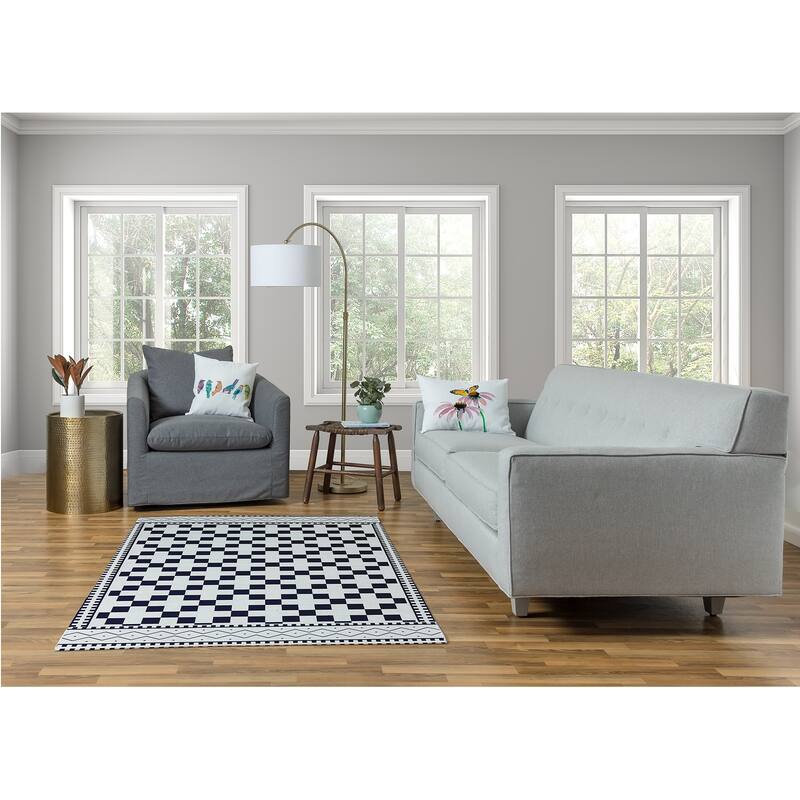 Cross and Squares Rug